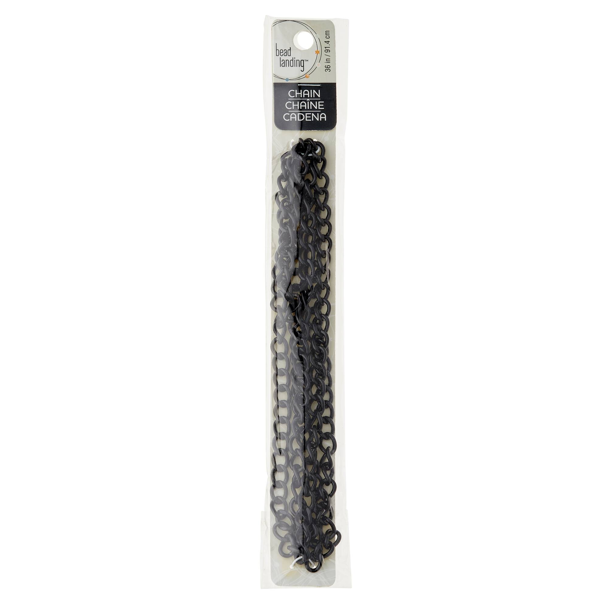 12 Pack: 36" Black Small Figure 8 Chain by Bead Landing™